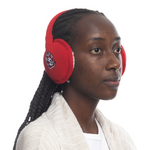 Red earmuffs with SD paw logo