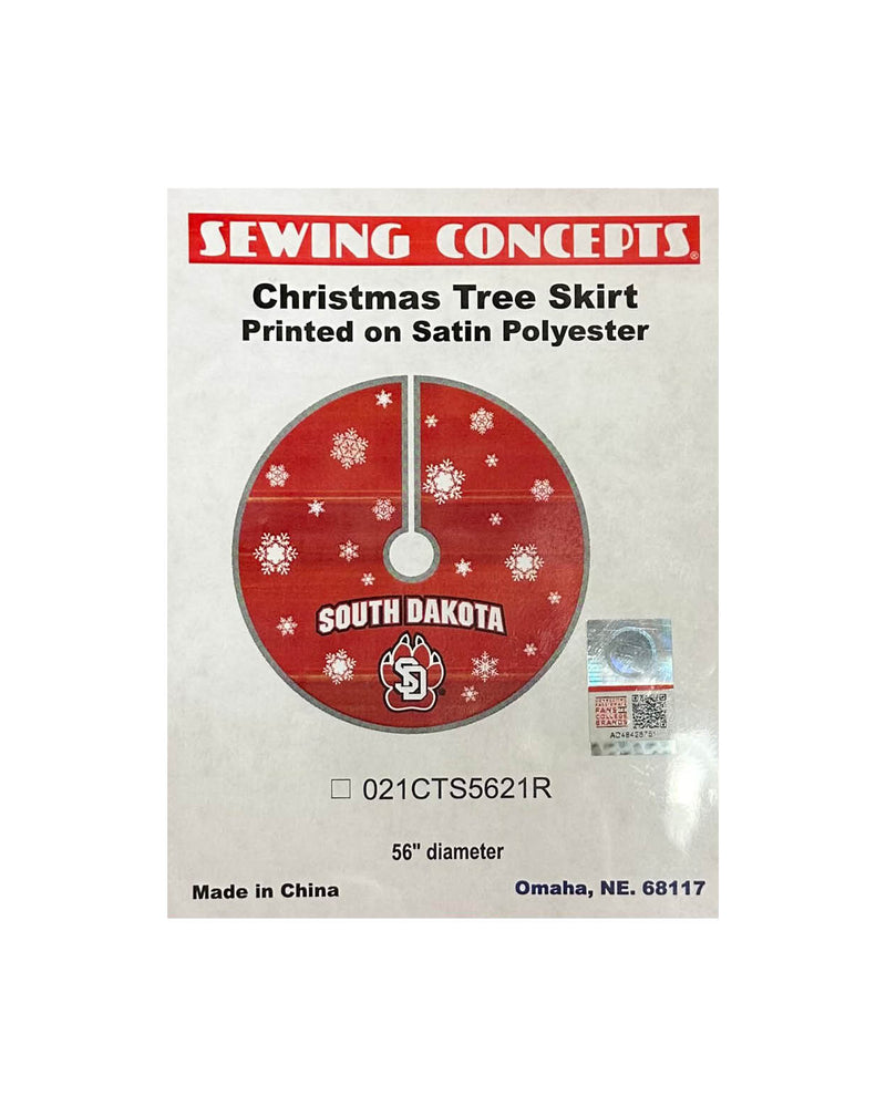 USD Christmas Tree Skirt w/ Snowflakes