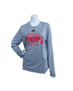 2022 Summit League Volleyball Conference Champs Long-Sleeve Adidas tee in heathered gray