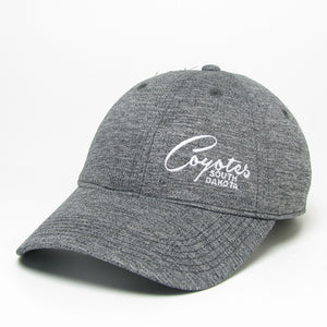 Gray hat with white Coyote South Dakota lettering