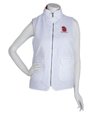 Colosseum Women's Red/White Reversible Poly Vest White quilted material