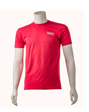 Red short sleeve tee with yippeo graphic