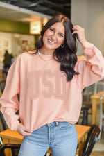 Coral corded USD Oversized Game Day Social crew