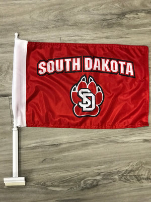 Red SD Paw Car Flag