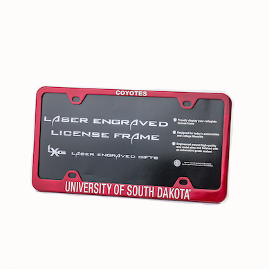 South Dakota Coyotes Red USD License Plate Frame