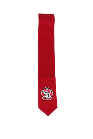 Red Narrow Tie with SD Paw