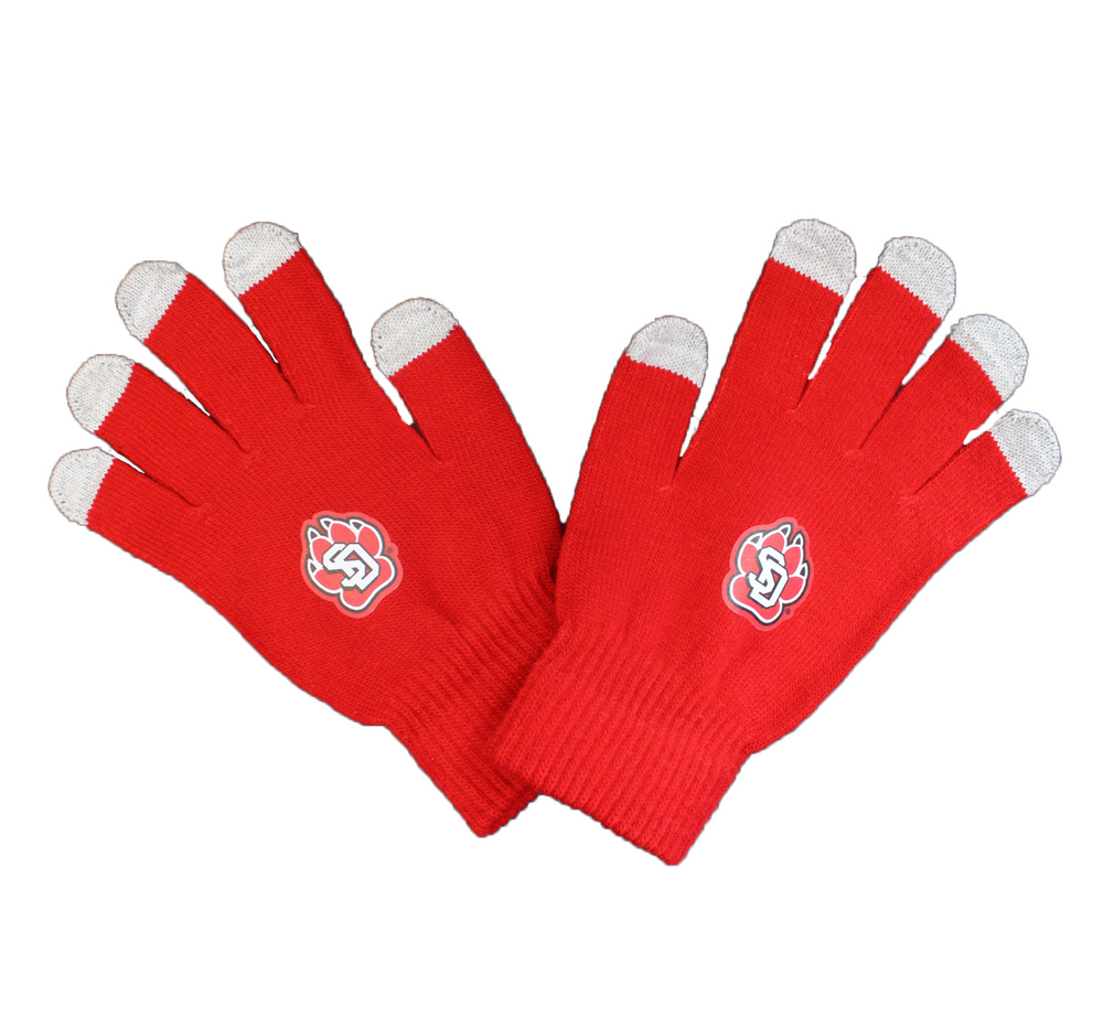 Red touchscreen gloves 